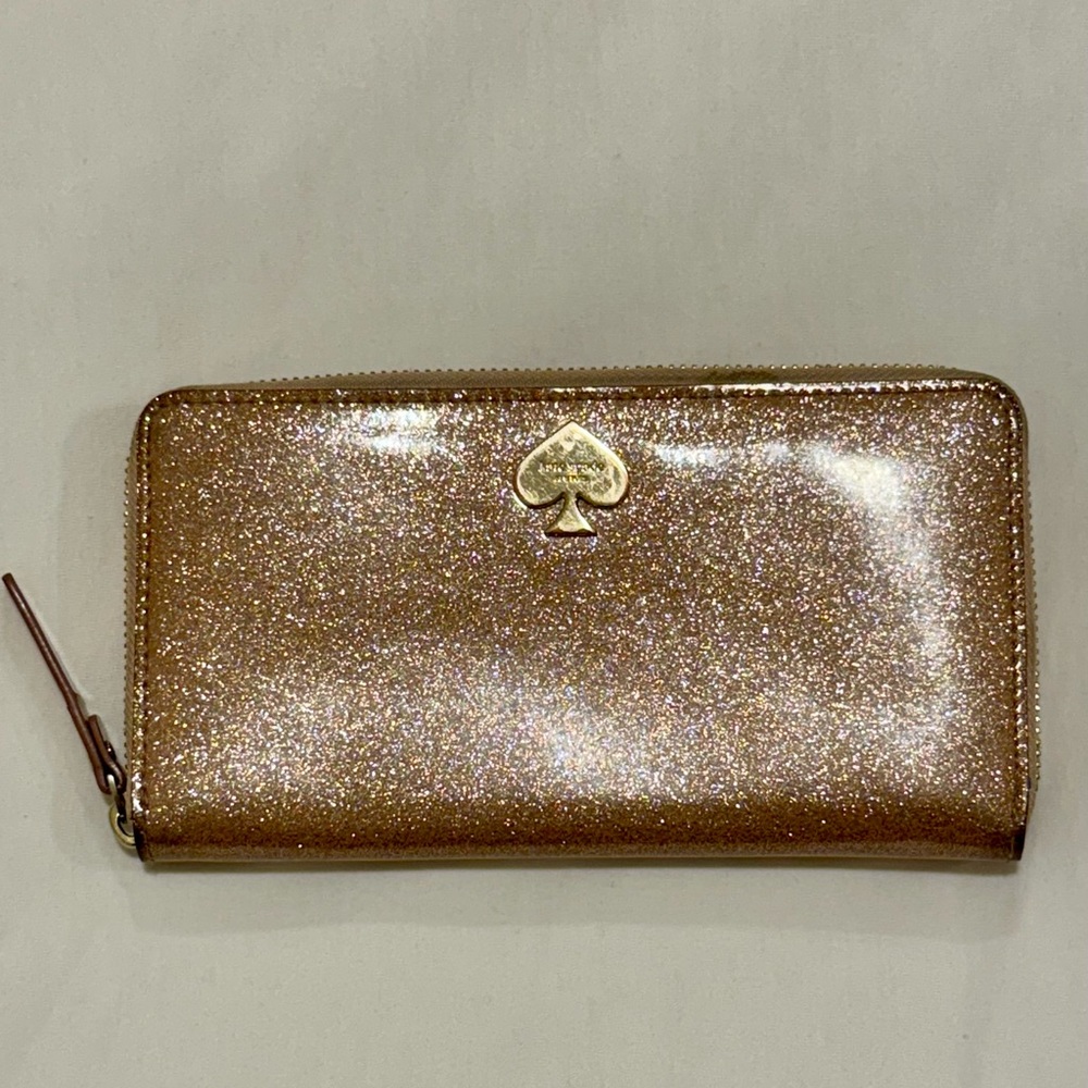 Pink glitter Kate Spade wallet